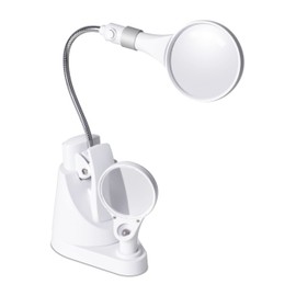OttLite LED Clip & Freestanding Dual Magnifier Lamp - Adjustable Neck, Light for Crafting & Reading