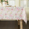 Joyfol Day Flower Tablecloth, Pink Floral Table Cloth for Rectangle