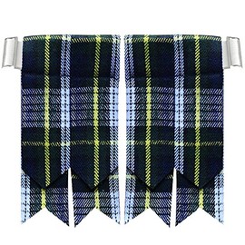 AAR Tartans Kilt Flashes with Heavy Buckle Elastic Adjusters Fit