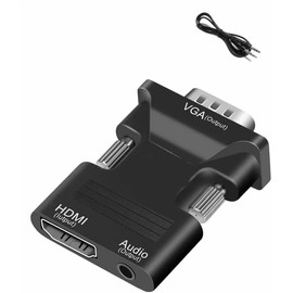 HDMI to VGA Adapter/Converter, 1080P HDMI Female to VGA Male Converter Adapter