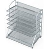 Simple Houseware 6-Tier Sliding File Organizer, Desk Letter Tray for