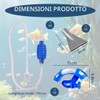 Sifone per Acquario con Pompa Manuale, Include Tubo, Pompa, Supporto