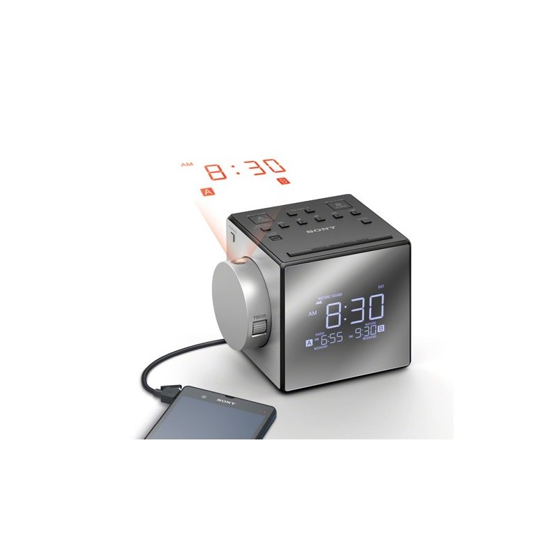 Sony ICFC1PJ Clock Radio with Time Projector (1.57-Inch Speaker)