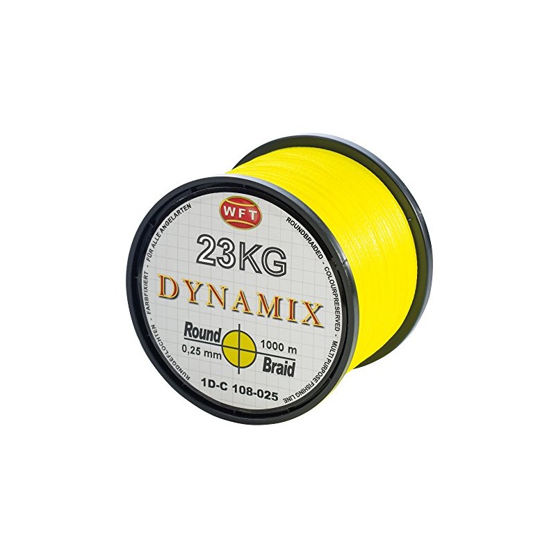 WFT Round Dynamix 1000 m Braided Fishing Line, Diameter: 0.35