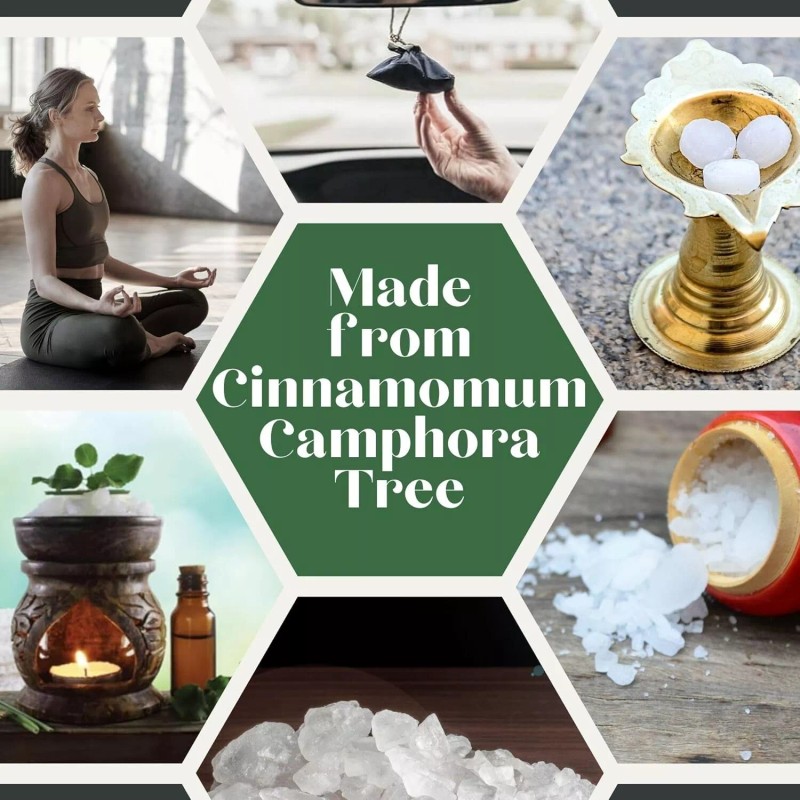 SOUL STICKS Natural Camphor Blocks Pure Camphor Tablets for Aromatherapy