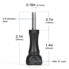 SOONSUN Thumbscrew Set 4pcs Long Thumb Screw Bolts and Wrench for GoPro Hero 13, 12, 11, 10, 9, 8, 7, 6, 5, 4, 3, Session, Max, Fusion, SJCAM, AKASO, DJI Osmo Action and Other Action Camera