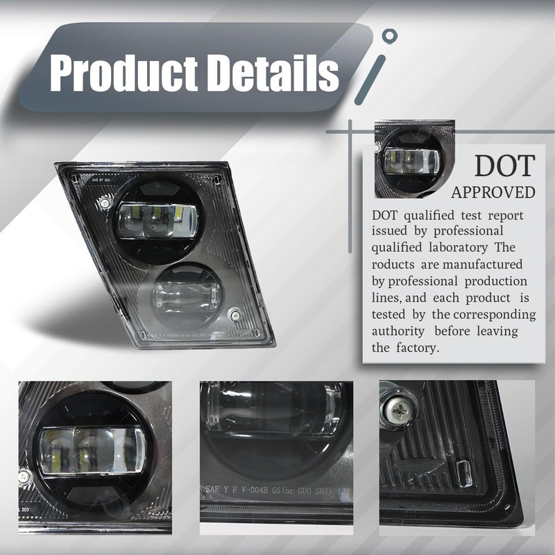 Unitedlu Led Fog Lights lamps Pair Set Compatible with Volvo