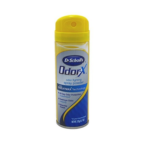 Dr. Scholls Odor X With Sweatmax Spray Powder 4.7 Ounce (139ml) (2 Pack)