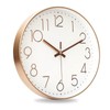 Nbdeal Wall Clock, Radio Clock, Silent, Continuous Second Hand, Stylish,