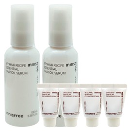 Innisfree My Hair Recipe Essential Oil Serum 2pcs + Volcanic Cluster Foam 15mlx4pcs / 이니스프리 마이 헤어 레시피 에센셜 오일 세럼 2개+화산송이 폼 15mlx4개