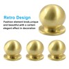 Jiozermi 4 Pack Mini Round Solid Brass Knobs, 5/9 Inch