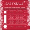 SASTYBALE Christmas Plastic Tablecloth Rectangle, Waterproof Vinyl Christmas Table Cloth