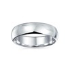Unisex Simple Traditional Couples .925 Sterling Silver Dome Wedding Band