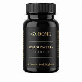 GX Dome Hair, Skin & Nails Vitamins – Beauty Food Supplement with Biotin, Zinc, Selenium, Vitamin C, MSM & Hyaluronic Acid – Vegan Vitamin D3, 60 Capsules