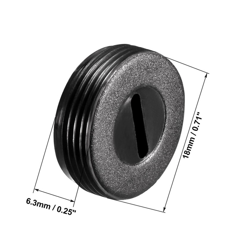 sourcing map Carbon Brush Holder Caps 18 mm OD 10.2