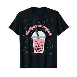 Slumber Party Squad Boba Bubble Tea Sleepover Kit Spa Party T-Shirt