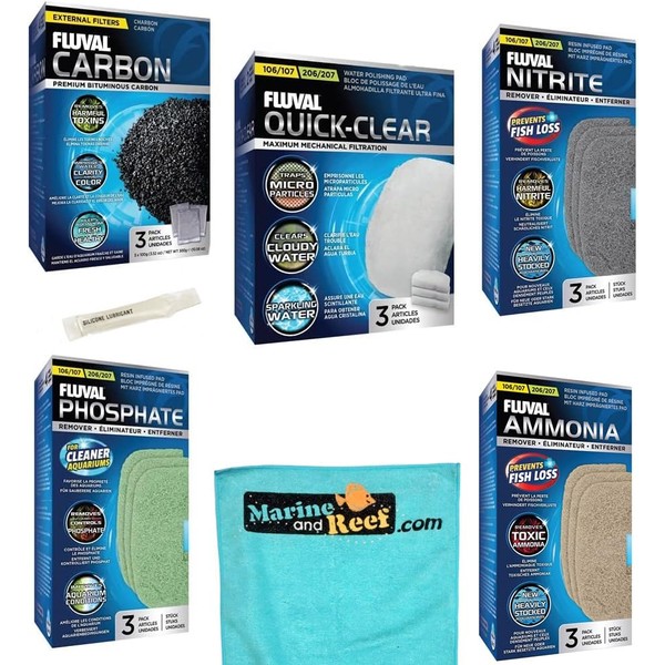 Inland Seas Fluval 106/107 206/207 Canister Filter Monthly Maintenance Kit