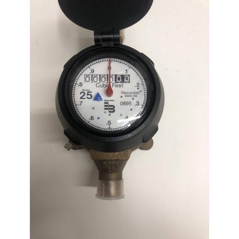 Badger 5/8x1/2 M25 New Water Meter Direct Read Cubic Feet