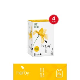 Herby Fit Tea Elma Sirkeli Ananaslı Diyete Destek Form Bitki Çayı, 4'lü Paket