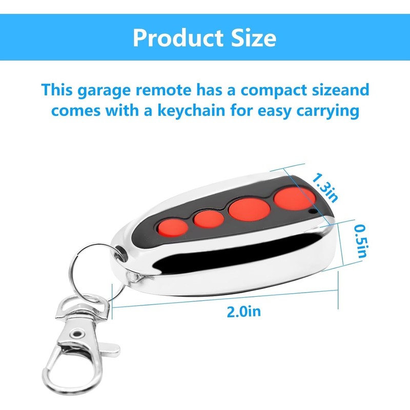 2PCS Garage Door Remote Control for Steel-Line ZT-07 Garage Remote