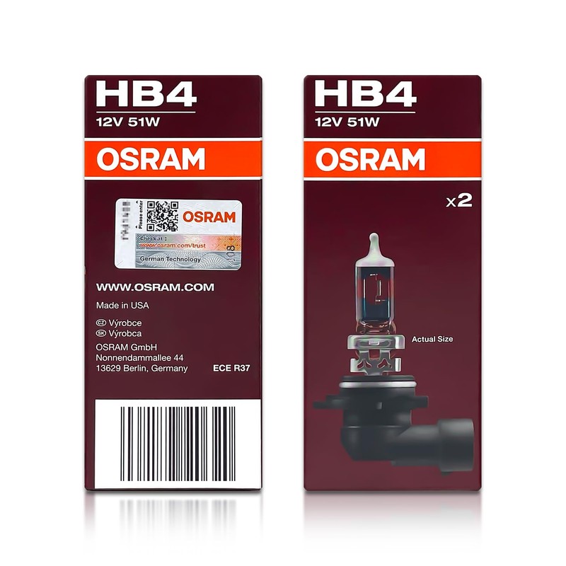 DAMA Automotive Lighting HB4 906 Night Breaker Laser Halogen Headlight