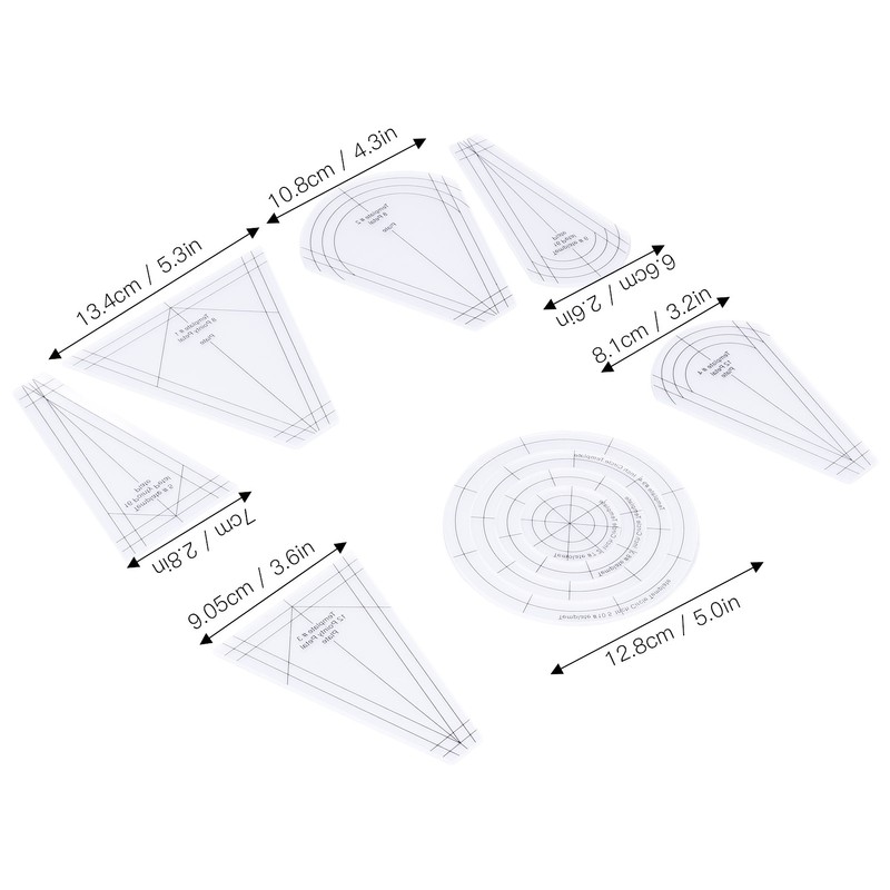 Quilting Rulers Shaped Patch Work Template Tool Ruler DIY Transparent