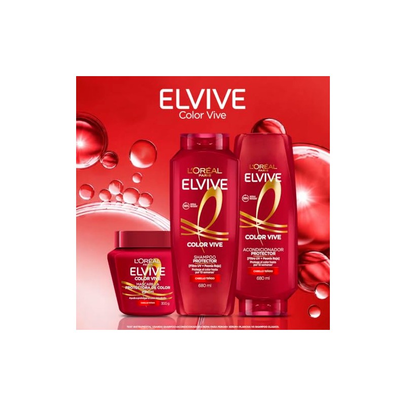 LOréal Paris Mascarilla para Cabello Teñido, Vive Elvive, 300 ml