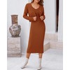 BTFBM Women Fall Knit Sweater Dress Set Bodycon Slit Midi