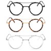 bullabulling Retro Round Reading Glasses for Men, Blue Light Blocking