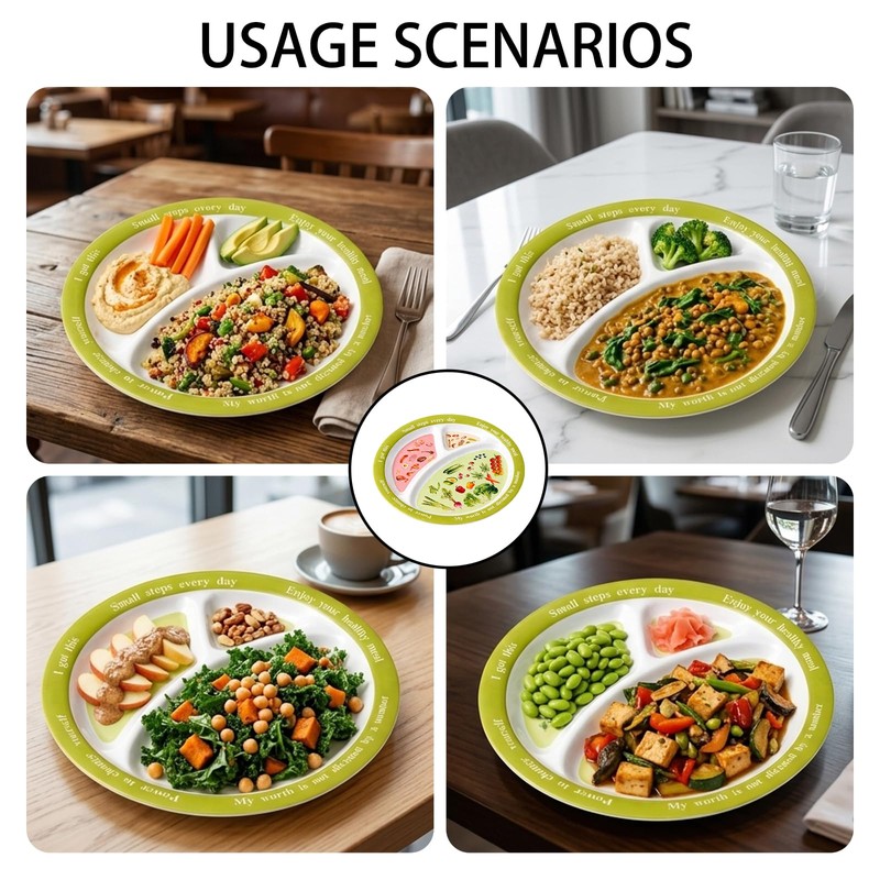 GYTFOG Portion Control Plates, Portion Control Plate for Balanced Eating,