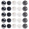 Craftdady 100 pcs 10 mm Black White Polymer Clay Rhinestone