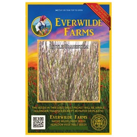 Everwilde Farms - 1000 Little Bluestem Native Grass Seeds - Gold Vault Jumbo Seed Packet