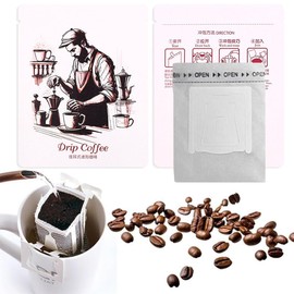 100 Sets Coffee Filter Bag and Coffee Bag Combination for 1-2 Cups Coffee Filter Portable Office Travel Drip Coffee Filter Tool Set (06)
