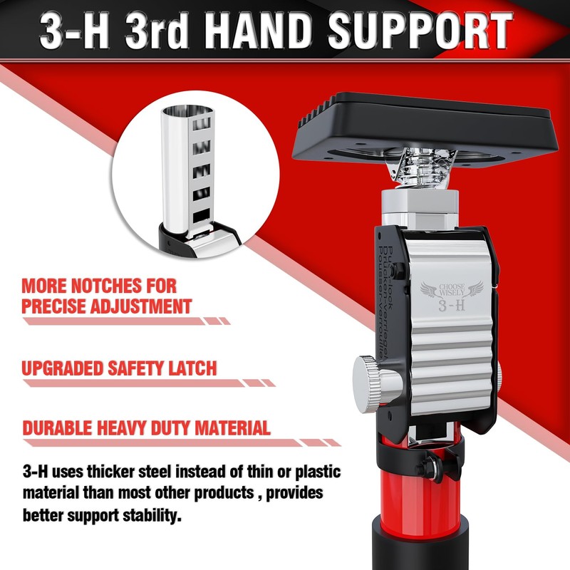 3-H Cabinet Jacks for Installing Cabinets 2 Pack, Thickened All-Steel