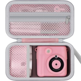 Baval for ESOXOFFORE/Dylanto/MgaoLo/Gofunly/GKTZ/WEEFUN Kids Camera Instant Print Camera Hard Carrying Storage Case,Storage Case Compatible with camera toy and Print Paper,Pink Case