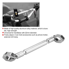 Aluminium Alloy Motorcycle Balance Handlebar Cross Bar Motorcycle Accessories Universal for Handlebars with 22 mm Diameter (Silver)