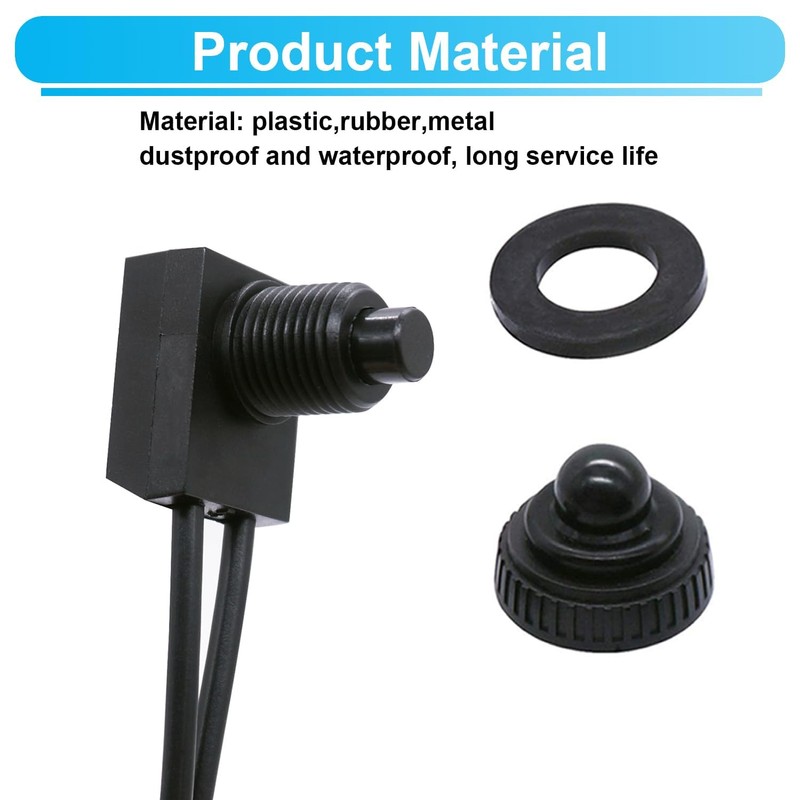 Taiss KP-107 12 V Switch Waterproof Self-Locking Push Button Switch