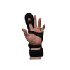 Left Hand ABS Finger Support Bowling Resting Gloves (L, Black/Black)