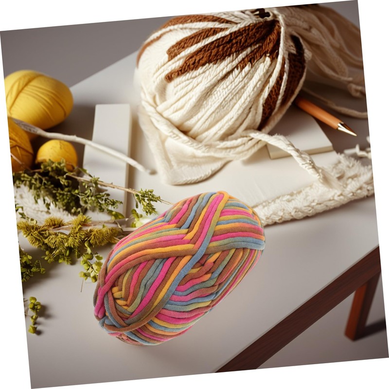 STOBOK Rainbow Yarn Crochet Accessories for Beginners Thick Chenille Yarn