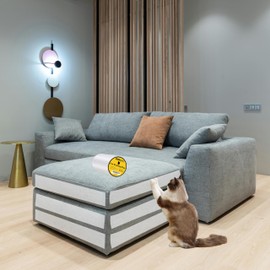 HZCOYIM Furniture Defender Tape, 8‘’ x 15 Yards, Clear Double-Sided Anti-Scratch Adhesive for Cats, Protect Your Sofa with Style, Easy Application for Cat-Friendly Home (8inches × 15yards)