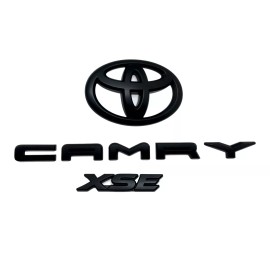 Toyota NEW 3PS 2018-2024 TOYOTA CAMRY XSE Matte Black EMBLEM OVERLAY KIT 8th gen CAMRY