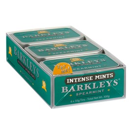 Barkleys Green Winter Candy Intense Mint. Pack of 6 Cans. Without Milk derivatives, Gluten, Eggs, Soy and Animal substances. Suitable for Vegetarians and Vegans. to Collect