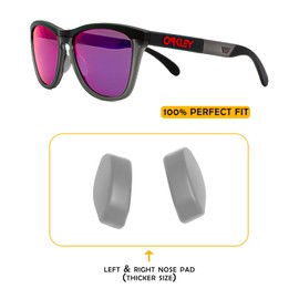 Anti Slip Nose Pads Replacement for Oakley Frogskins Range OO9284 OO9284A/Frogskins Hybrid OO9289 Sunglasses Frame, Silicone Soft Nose Pieces - Grey Thicker Size