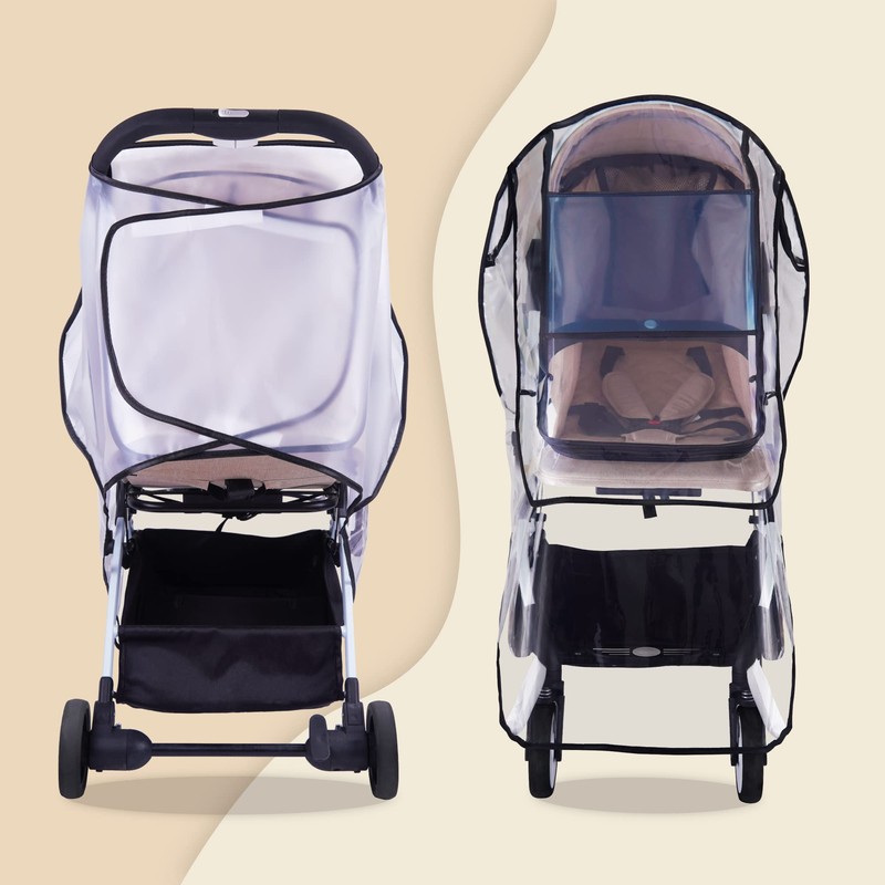 Bemece Stroller Rain Cover, Universal Stroller Accessory, Baby Travel Weather