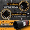 Aiourx 12 Piece 1/2" Drive Impact Socket Set, 3/8" -