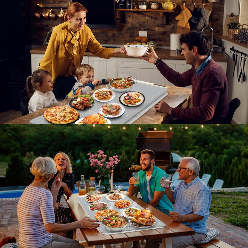 FYY Extra Large Warming Mat for Food with Heat-Resistant Pad,