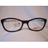 Sally Hansen 26 Women's Rx-able Eyeglass Frames, Black WITH WHITE