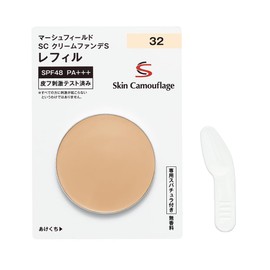 [Easy Cover Makeup Set] Marshfield SC Cream Fande S (Refill, Case) & Three Way Fan Brush (32)