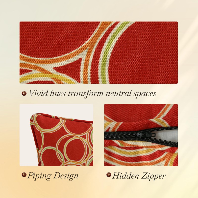 Supdurplus Outdoor Decorative Pillows Pack of 4, 16" x 16"
