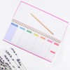 Didiseaon Weekly Planner Spiral Bound Undated Pink with Daily Hourly